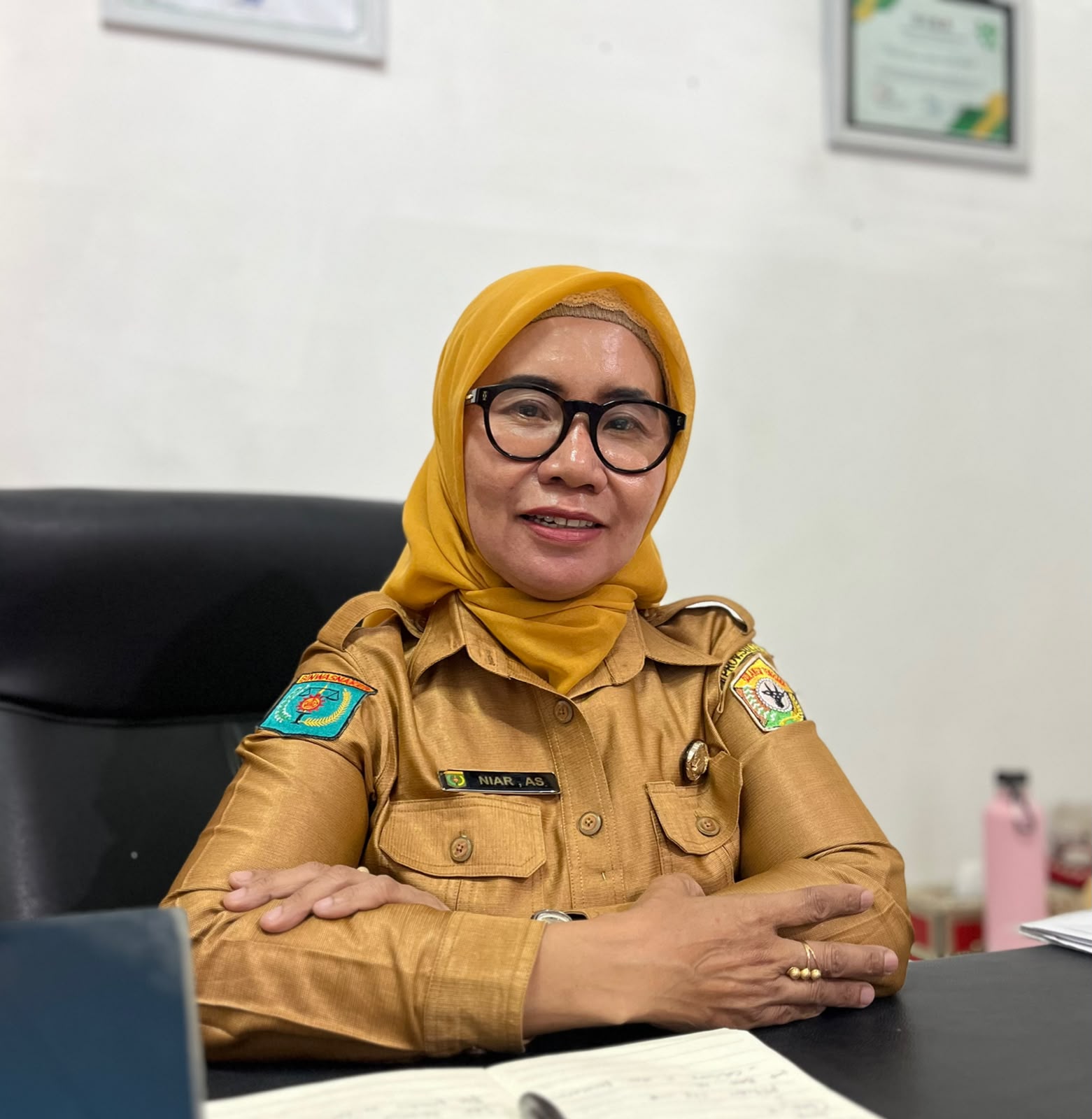 Kepala Bidang Binwasnaker dan K3 Disnakertrans Sultra, Hj. Asnia Nidi, S.E., M.H. (FOTO: FAYSAL/MS)